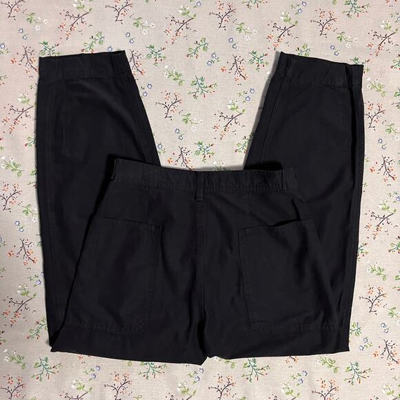 Everlane Fatigue Barrel Pants Linen Cotton Black Sz 4 High Rise Adjustable Waist - Picture 4 of 9